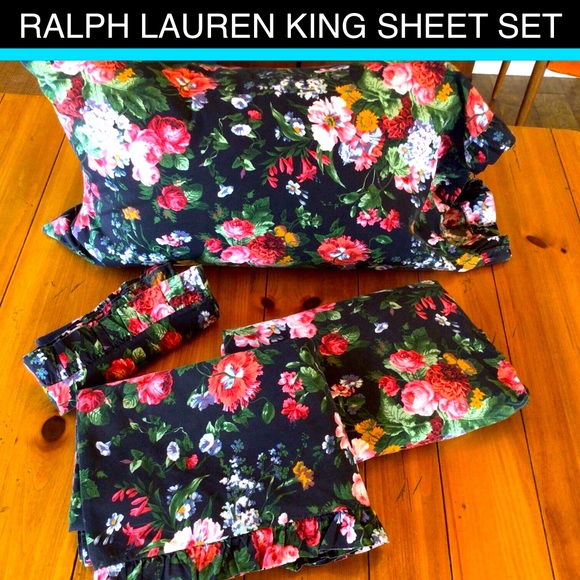 Ralph Lauren Bedding Ralph Lauren King Sheet Set In Euc Isadora